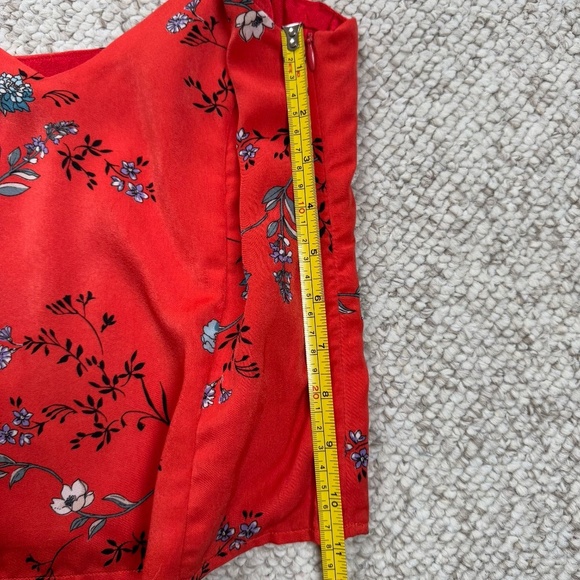 Honey Punch Women's Orange Floral Cropped Tank Size S NWT - Picture 2 of 11